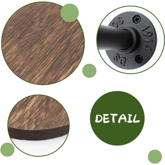 2 Pack Round Floating Corner Shelves Wall Mounted Wood Display Racks for Decor - Picture 6 of 7